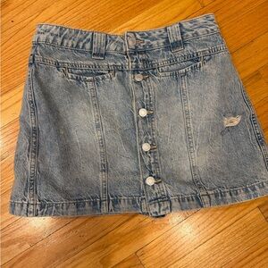 We The Free Light Blue Jean Skort